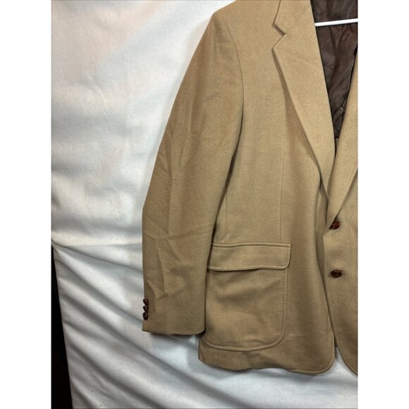Bret Lawrence 44r Sports Blazer 2 Button  Tan Color - Picture 8 of 16